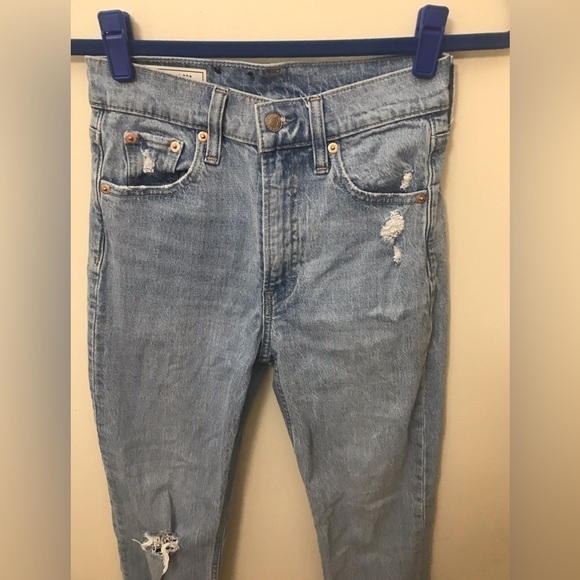 Gap high rise distressed straight jeans. size 24R - Picture 7 of 11